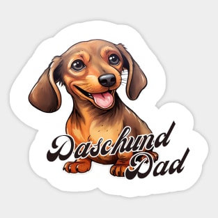 Daschund Dad T-Shirt - Dog Lover Gift, Pet Parent Apparel Sticker